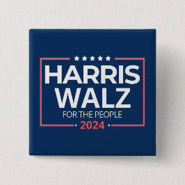 Harris Waltz 2024 Verkiezingen Kamala Harris Tim W Vierkante Button 5,1 Cm