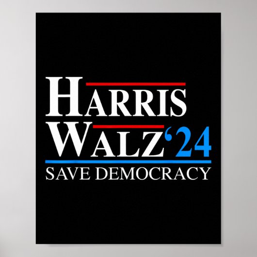 Harris Waltz 2024 Vice-President Kamala Harris Tim Poster (Voorkant)
