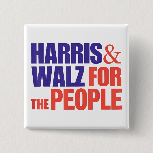 Harris Waltz 2024 voor de mensen Kamala Harris Vierkante Button 5,1 Cm (Voorkant)