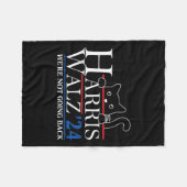Harris Waltz 2024 We gaan niet terug Funny Cat L Fleece Deken (Voorkant (Horizontaal))