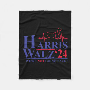Harris Waltz 2024 We Gaan Niet Terug Grappige Kat Fleece Deken