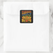 Harris Waltz Brighter Tomorrow Boho Aesthetic Vierkante Sticker (Tas)