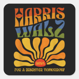 Harris Waltz Brighter Tomorrow Boho Aesthetic Vierkante Sticker