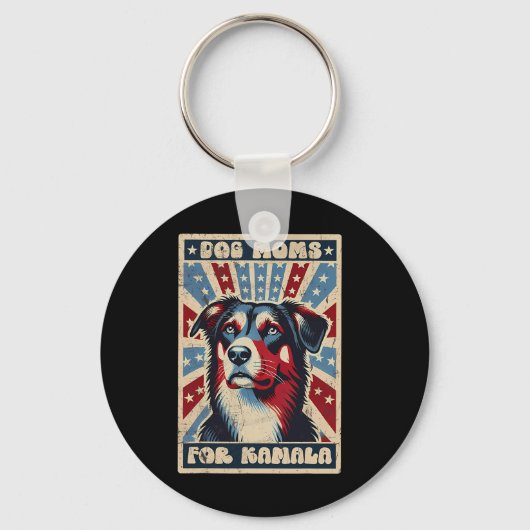  Harris Waltz Dog Moms voor Kamala America F Sleutelhanger (Voorkant)