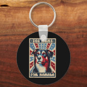  Harris Waltz Dog Moms voor Kamala America F Sleutelhanger (Voorkant)