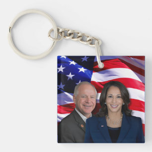 Harris Waltz Foto 2024 - Kamala Harris Tim Waltz Sleutelhanger