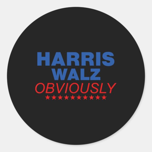 Harris Waltz natuurlijk 2024 Balz naar de Walz Ronde Sticker (Voorkant)