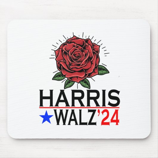 Harris Waltz Stem Kamala Bloem 2024 Muismat (Voorkant)