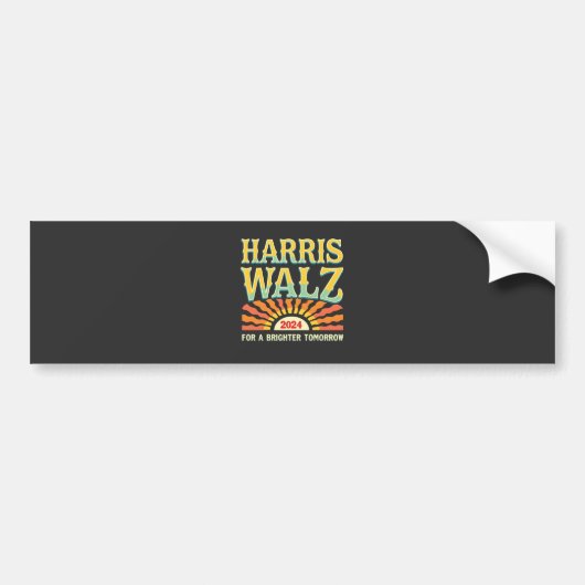 Harris Waltz voor A Brighter Tomorrow Kamala Harri Bumpersticker (Voorkant)