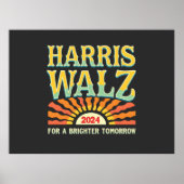 Harris Waltz voor A Brighter Tomorrow Kamala Harri Poster (Voorkant)
