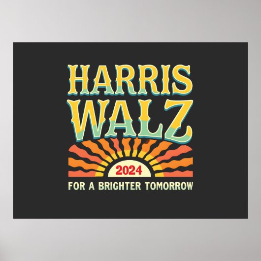 Harris Waltz voor A Brighter Tomorrow Kamala Harri Poster (Voorkant)