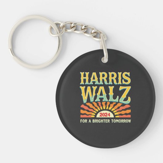 Harris Waltz voor A Brighter Tomorrow Kamala Harri Sleutelhanger (Voorkant)