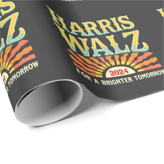 Harris Waltz voor een helderdere toekomst Kamala H Cadeaupapier (Rol Hoek)