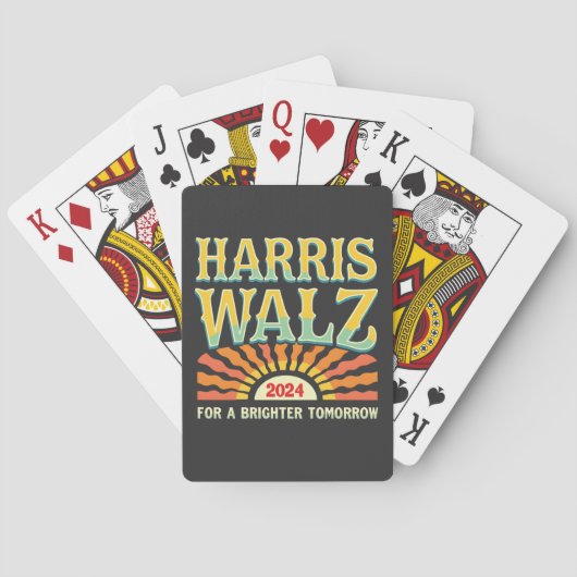 Harris Waltz voor een helderdere toekomst Kamala H Pokerkaarten (Achterkant)