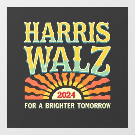 Harris Waltz voor een helderdere toekomst Kamala H Raamsticker (Vel)