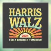 Harris Waltz voor een helderdere toekomst Kamala H Raamsticker (Vel 3)
