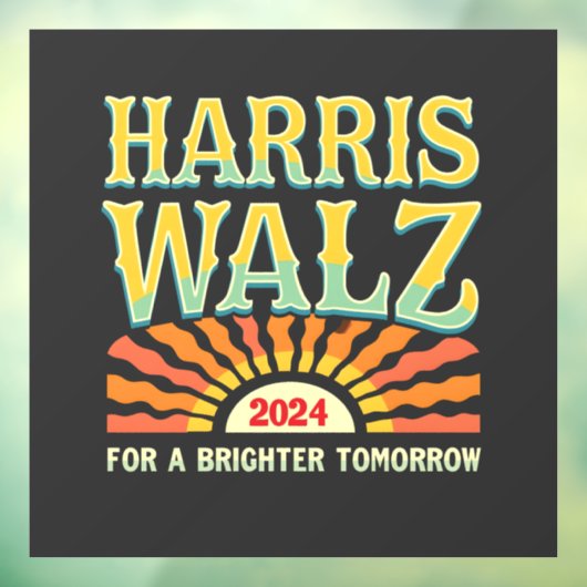 Harris Waltz voor een helderdere toekomst Kamala H Raamsticker (Vel 3)