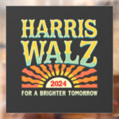 Harris Waltz voor een helderdere toekomst Kamala H Raamsticker (Vel 2)