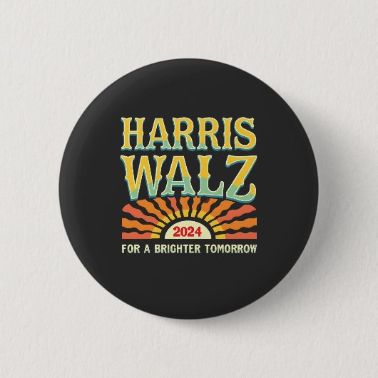 Harris Waltz voor een helderdere toekomst Kamala H Ronde Button 5,7 Cm (Voorkant)