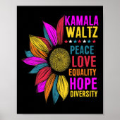 Harris Waltz Vrede Liefde Gelijkheid Hoop Diversit Poster (Voorkant)