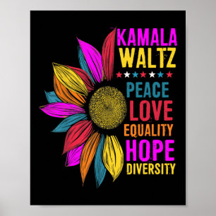 Harris Waltz Vrede Liefde Gelijkheid Hoop Diversit Poster