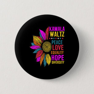 Harris Waltz Vrede Liefde Gelijkheid Hoop Diversit Ronde Button 5,7 Cm