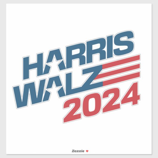 Harris Walz 2024 Aangepaste gesneden Vinyl Sticker (Vel)