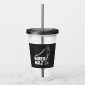 Harris Walz 2024 Acryl Drinkbeker (Voorkant)