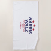 Harris Walz 2024 Actief Strandlaken (Voorkant)