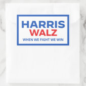 Harris Walz 2024 - Als we vechten winnen we Rechthoekige Sticker (Tas)
