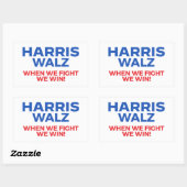 Harris Walz 2024 - Als we vechten winnen we! Rechthoekige Sticker (Vel)