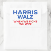 Harris Walz 2024 - Als we vechten winnen we! Rechthoekige Sticker (Tas)