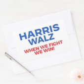 Harris Walz 2024 - Als we vechten winnen we! Rechthoekige Sticker (Envelop)
