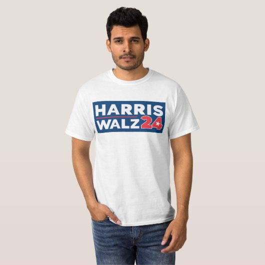 Harris Walz 2024 Basic T-Shirt Design (Voorkant volledig)