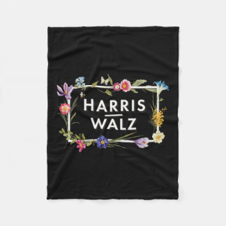 Harris Walz 2024 Bloem Bloemen Harris Waltz 2024  Fleece Deken