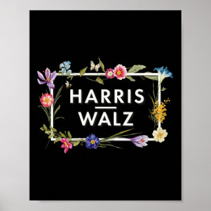Harris Walz 2024 Bloemen Harris Waltz 2024 Poster
