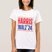 Harris Walz 2024 Bold Campaign T-shirt (Voorkant)
