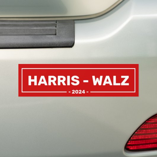 Harris Walz 2024 Bumpersticker (Op auto)