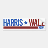 Harris Walz 2024 Bumpersticker (Voorkant)