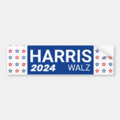Harris Walz 2024 Bumpersticker (Voorkant)