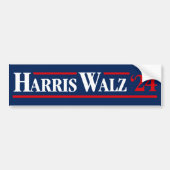 Harris Walz 2024 Bumpersticker (Voorkant)