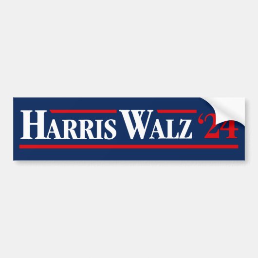 Harris Walz 2024 Bumpersticker (Voorkant)