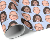 Harris Walz 2024 Cadeaupapier (Rol Hoek)