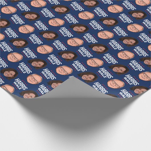 Harris Walz 2024 Cadeaupapier (Hoek)