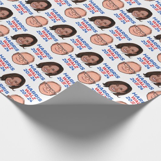 Harris Walz 2024 Cadeaupapier (Hoek)