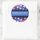 HARRIS WALZ 2024 Campagne Groot Ronde Sticker (Tas)