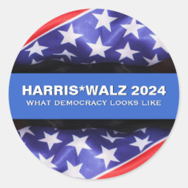 HARRIS WALZ 2024 Campagne Groot Ronde Sticker