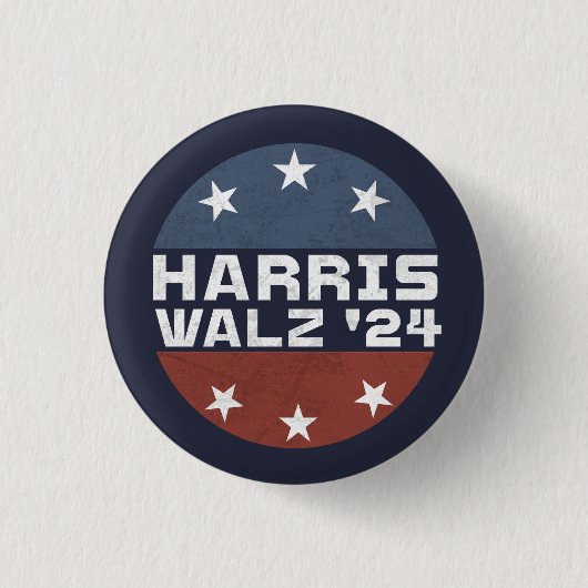 Harris Walz 2024 Campagne Verenigde Staten Vlag Ronde Button 3,2 Cm (Voorkant)