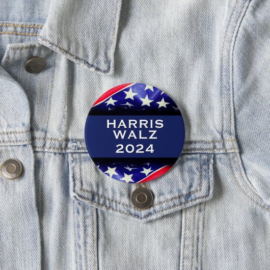 HARRIS WALZ 2024 Campaign Button (In situ)