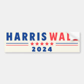 Harris Walz 2024 Campaign Ivory Bumpersticker (Voorkant)